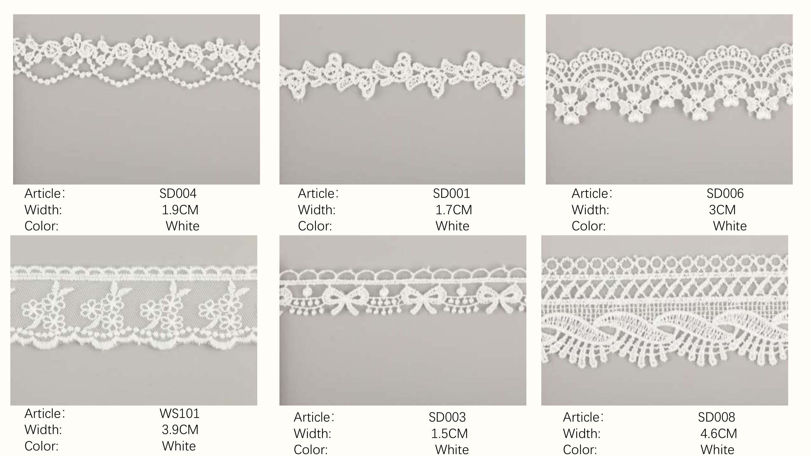 WS095–WS100 (White) · 3.3–3.9 cm